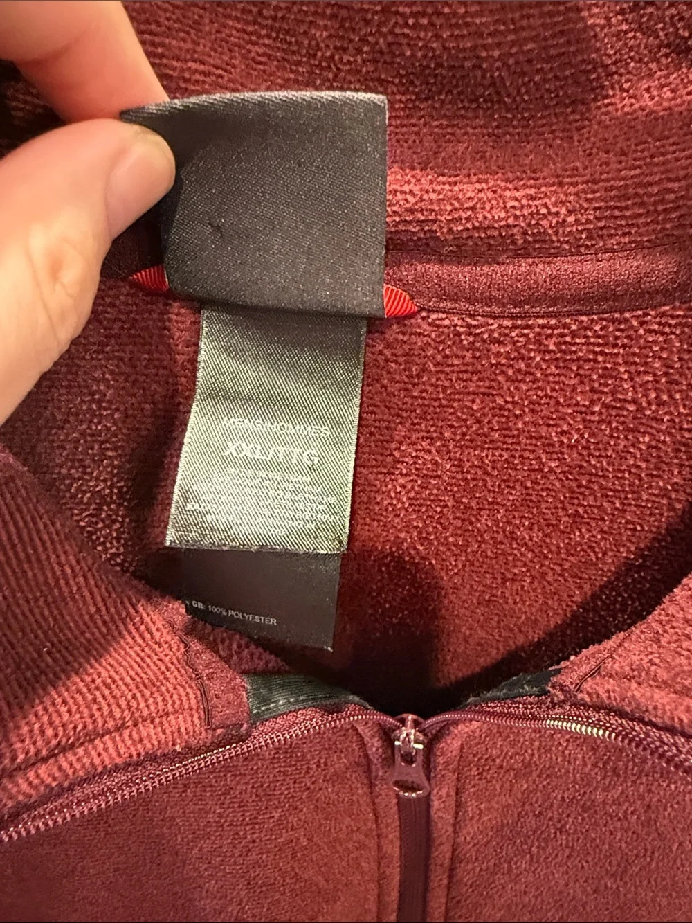 The North Face Men's Quarter-Zip Fleece Hoodie — Brick Red